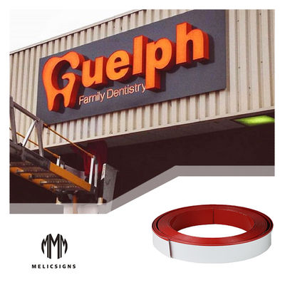 3d Edged 100 Meters Acrylic Illuminated Channel Letters Aluminum Trim Cap with One Side Edge